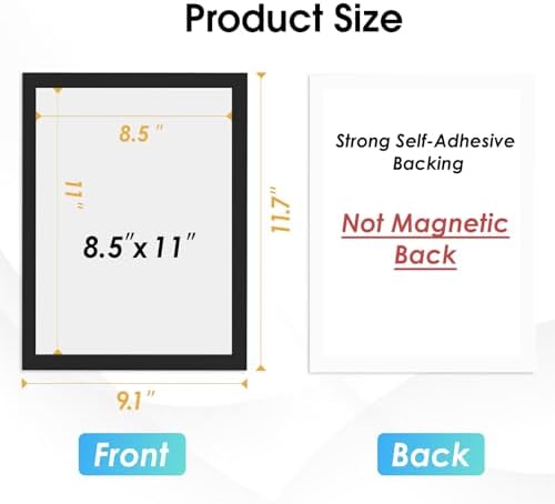 MaxGear Magnetic Sign Holder 8.5 x 11, Magnetic Paper Holder, 24 Pack - Image 6