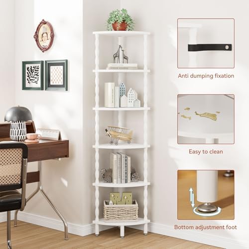 IBUYKE 6-Tier Corner Shelf,Industrial Corner Storage WBC021W - Image 4