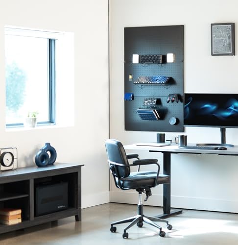 VIVO Steel Wall Mounted 48 x 32 inch Pegboard (3 Panels), Office Accessory Organizer, Horizontal or Vertical Magnetic Peg Board, Black, PP-WM48B - Image 2