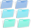 Clear Acrylic Wall File Holder, 6 Pack Wall Mount Single Pocket Organizer by SUPEASY