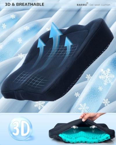 Breathable Honeycomb Gel Seat Cushion, Pressure Relief Cushion Long Sitting - Image 4