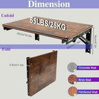 Wooden Folding Shelf Wall Mounted for Small Space, Fold Down Desk for Home - Image 3