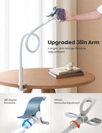 Lamicall Gooseneck Phone Holder for Bed, Overall Length 38.6in - Image 2