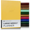 Gallery Leather Large Weekly Planner 2026-2027 Caribbean Yellow by GalleryLeather