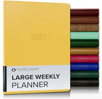 Gallery Leather Large Weekly Planner 2026-2027 Caribbean Yellow by GalleryLeather