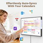 Dragon Touch 21.5 Inch Digital Calendar Wall - 1920 * 1080 FHD Electronic Wall Calendar Family Planner with 32GB Storage and Wall Mount, Touchscreen Smart Desk Calendar - Black - Image 2