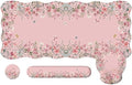 iLeadon Pink Mouse Pad, Scalloped Desk Mat Cute for Keyboard and Mouse by iLeadon