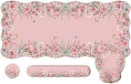 iLeadon Pink Mouse Pad, Scalloped Desk Mat Cute for Keyboard and Mouse by iLeadon