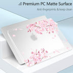 for New MacBook Air 13 inch Case 2026 M5 2025 M4 2024 M3 Chip– Aesthetic Lightweight Floral Design Clear Hard Shell 6-in-1 Bundle with TPU Keyboard Cover & 2X OTG Adapters, Cherry Blossoms - Image 6
