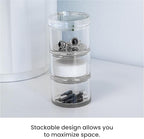 OfficeGoods 3-Tier Stackable Acrylic Holder, Clear with Silver Metal Base - Image 4