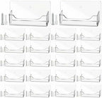 Wesiti 24 Pcs Individual Acrylic Business Card Holders, Wall & Desk Display by Unteilti