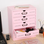 Small Wooden Drawers Wooden Box with Drawer, Pink 5 Wood Drawer - Image 5