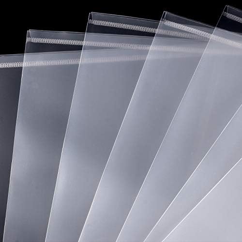 100 Pack Plastic Envelopes, 13x9 Inch Reusable Clear Polypropylene Envelope Folder with Snap Closure, A4 Size Envelope Waterproof File Folders for Home, Office Supplies - Image 4