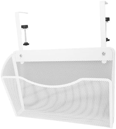 Fockety Desk Side Storage, No Drill Steel Under Desk Storage Laptop Holder, Mesh Hanging Desk Organizer, Clamp On Desk Shelf, Side Desk Organizer, Desk Storage Holder for Office and Home by Fockety