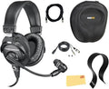 Audio-Technica BPHS1 Broadcast Stereo Headset - Black Bundle with Case, Stand, XLR Cable, and Austin Bazaar Polishing Cloth by Unknown