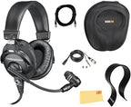 Audio-Technica BPHS1 Broadcast Stereo Headset - Black Bundle with Case, Stand, XLR Cable, and Austin Bazaar Polishing Cloth by Unknown
