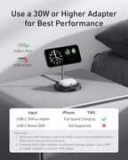 Anker MagGo 2-in-1 MagSafe Compatible Qi2 15W Wireless Charging Stand - Image 3