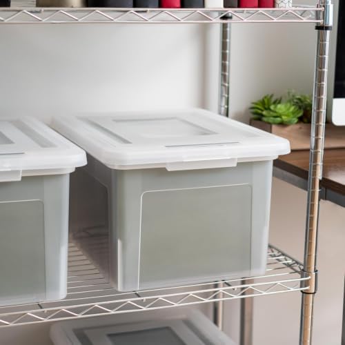 IRIS USA 35 Qt. Letter/Legal File Box with Latching Lid, Clear - Image 5