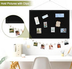 Double-Sided Wood Framed Cork Board with Linen, 30" x 20"（Black） - Image 5