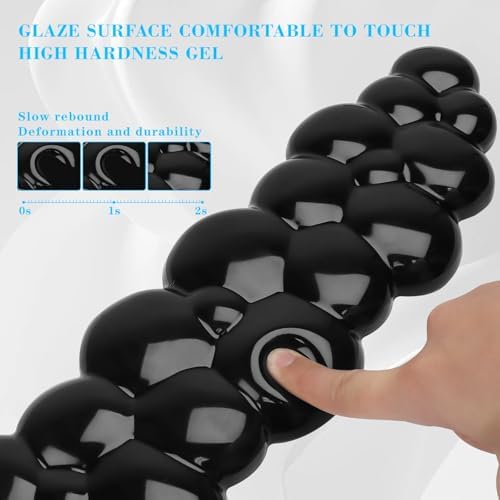 Gel Cloud Keyboard and Mouse Wrist Rest, Cute Wrist Support and Arm Support Keyboard Rest for Keyboard and Mouse Typing Pain Relief，Suitable for Office/Computer/Laptop/Gaming (Transparent Black) - Image 3