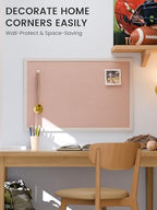 Fluxynara Framed Felt Bulletin Board, 35.4" x 23.6", Pink - Image 4