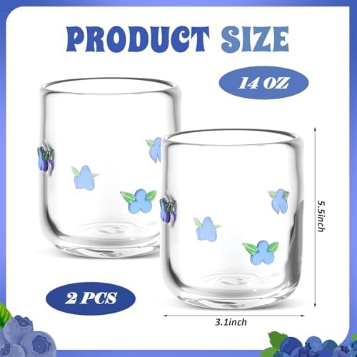 SiliFine 2 PCS Blueberry Icon Juice Glasses - Image 4