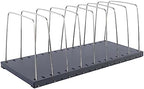 MMF Industries STEELMASTER Adjustable Desk File Organizer Rack | 8 Compartments | Wire Dividers | Black | Scratch & Chip-Resistant Finish | Non-slip Padded Feet | Office Organization by MMFIndustries