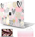 Case for Surface Laptop 8 2026/7 2024 13.8", Pink & Gold Hearts by WelcomeViseNewitems