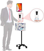 Gooseneck Floor Stand – CTA Compact, Height-Adjustable Sanitizing Station w/Automatic Soap Dispenser and Holder for iPad 7th/ 8th/ 9th Gen 10.2”, Surface Pro 4, and Other 7-13” Tablets (PAD-CGSST) - Image 3