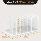 Kuntine.B 7-Section Upright Desk File Organizer White 1 Pack - Image 2