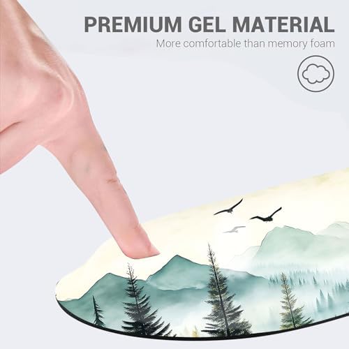 Desk Mat, Mouse Pad with Wrist Rest, 4-in-1 Large Mouse Pads for Desk, Ergonomic Mouse Pad and Keyboard Wrist Rest Gaming Keyboard Mat for Office,Misty Forest and Mountain - Image 2