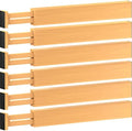 6-Pack Drawer Dividers 2.6-Inch High Dresser Drawer Organizer 16 to 22 Inch by Bamb%C3%BCsi
