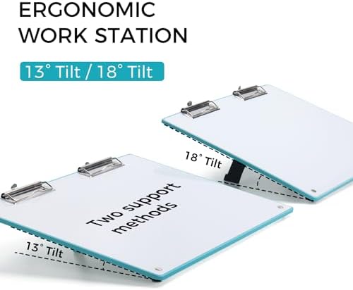 TOWON A3 Desktop Dry Erase Board with Adjustable Stand, Aqua Blue Back - Image 3