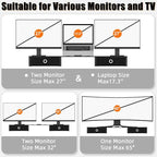 WESTREE Monitor Stand Riser with Adjustable Laptop Stand Riser, Steel Frame Dual Monitor Stand with Two Drawers for 2 Monitors, Desktop Oraganizer Stand for Computer,Laptop,Screen - Image 5