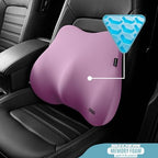 Skechers Lumbar Pillow Premium Gel & Memory Foam, Lumbar Support Pillow for Office,Chair Lower Back Pain Relief Lumbar Pillow,Ergonomic Back Support Pillow for Office Chair,Car,Home,Travel,Purple - Image 2