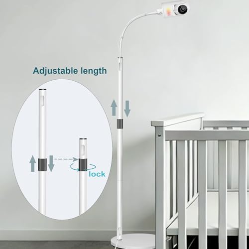 Baby Monitor Floor Stand Mount Compatible for Nanit Pro (with Flex Stand),Vtech HQ Max/VM901/VM924/VM919/RM7764,Momcozy,Babysense(MaxView),HelloBaby,Heavy-Duty Stand - Image 5