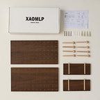 Wooden Pegboard Modular Display Organization Storage Wall Hooks Shelf(Color：Walnut) - Image 7