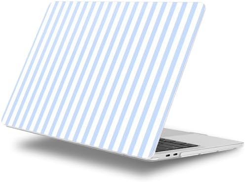 for MacBook Pro 16 inch Case 2019 2020 Release Model A2141, Plastic Hard Shell Cover with Keyboard Cover & Screen Protector for MacBook Pro 16 inch with Touch Bar, Blue & White Stripes by WelcomeViseNewitems