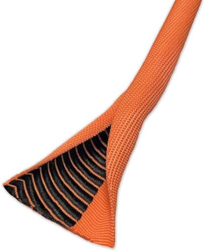 Electriduct 1" Double Layer Self Closing Wrap Sleeve, 25 Feet, Orange - Image 2
