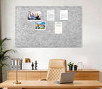 Large Bulletin Board 60" x 36" Felt Cork Board,Decor Pin Board, Silver Gray - Image 2