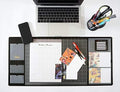 Multifunctional Desk Mat with Calendar, with Pockets for Notes/Monthly Plans/Photos/Business Cards, Waterproof and Non-Slip Mouse Pad, 27.6'' x 13'' Black by ACHWAI