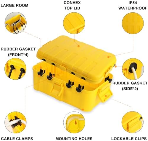 Flemoon Large Outdoor Electrical Box, IP54 Waterproof Extension Cord Cover - Image 3