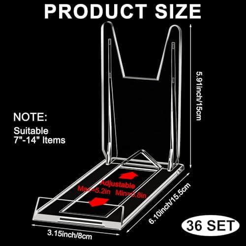 36 Pack Acrylic Book Stand for Display Adjustable, 5.91in H - Image 2