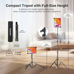 elitehood Aluminum 65” iPad Stand Tripod with Lockable Tablet Holder - Image 4