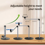 yAyusi Heavy Duty Aluminum Overhead Phone Mount, 13.7 in Long Phone Stand for Recording, Flexible Articulating Arm Phone Mount for Desk for Live Streaming, Meeting, Cooking – Perfect for Creators - Image 4