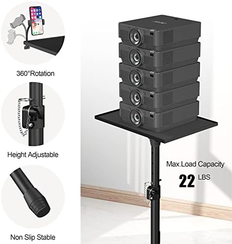 Facilife Projector Stand - Adjustable Height 22 to 63 Inches, Tripod for Laptop & Projector, Outdoor Movies - Image 7