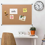 VIZ-PRO Cork Notice Board, 36 X 24 Inches, Pack of 2, Silver Aluminium Frame - Image 6