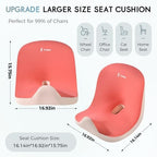 Car Seat Cushion and Lumbar Support Pillow, Larger Memory Foam Seat Cushion, Ergonomic L-Shaped Design Cushion for Back Pain Relief, Non-Slip Driving Cushion for Car, Office, Truck, Gifts for Mom-Pink - Image 4