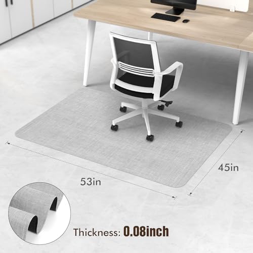 Blvornl Office Chair Mat for Hardwood Floor, Computer Chair Mat, 45"x 53" - Image 2