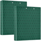 Standard View 3 Ring Binder, Green Black Polka Dot Durable Flexible Portable Waterproof Hardcover 1.5 Inch D Rings 500-Sheet Capacity Organizer 2PC - Image 2
